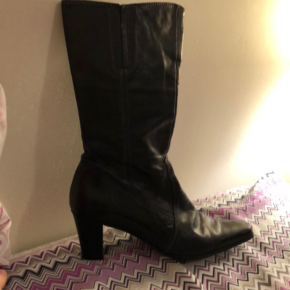 Sesto meucci black leather boots
